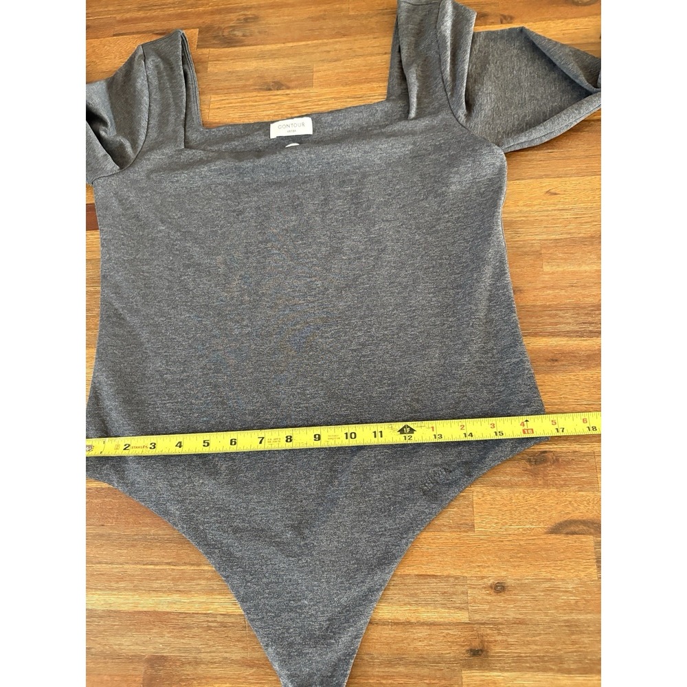 Aritzia Contour Bodysuit Womens Size XL Dark Gray Long Sleeve Square Neck Unworn - Picture 11 of 14